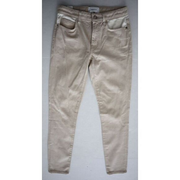 Current/Elliott Women's Sz 27 Tan/White The Original Stiletto Skinny Jeans $248 - Picture 1 of 11